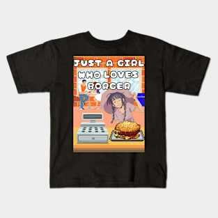 Just A Girl Who Loves Borger Kids T-Shirt